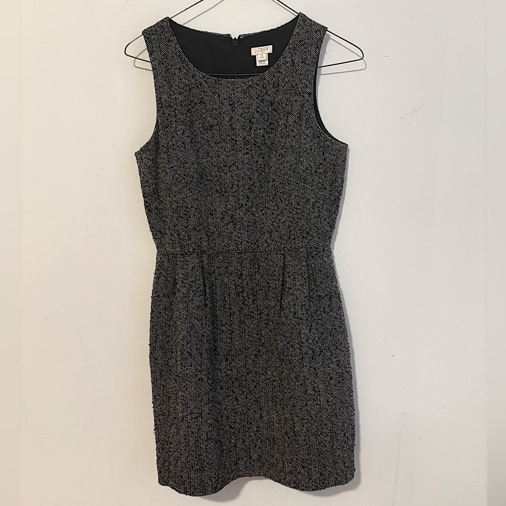 J. Crew tweed wool herringbone dress